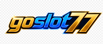 Logo goslot77 berwarna biru es